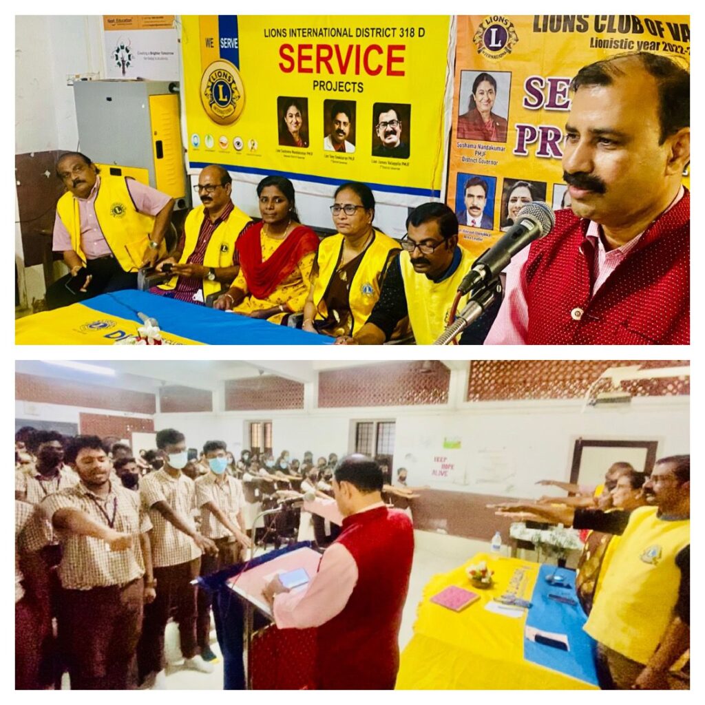 Photo of Lions 1st VDG Lion James Valappila PMJF at the awareness class "say no to drugs" at BVM School,Valappad conducted by Lions Club Valappad - Say No to Drugs - Awareness Class.Lions club project,
Lions Club India, Lions Club International, Lion Club Kerala.Featured by www.jamesvalappila.com and authored by Lion James Valappila PMJF