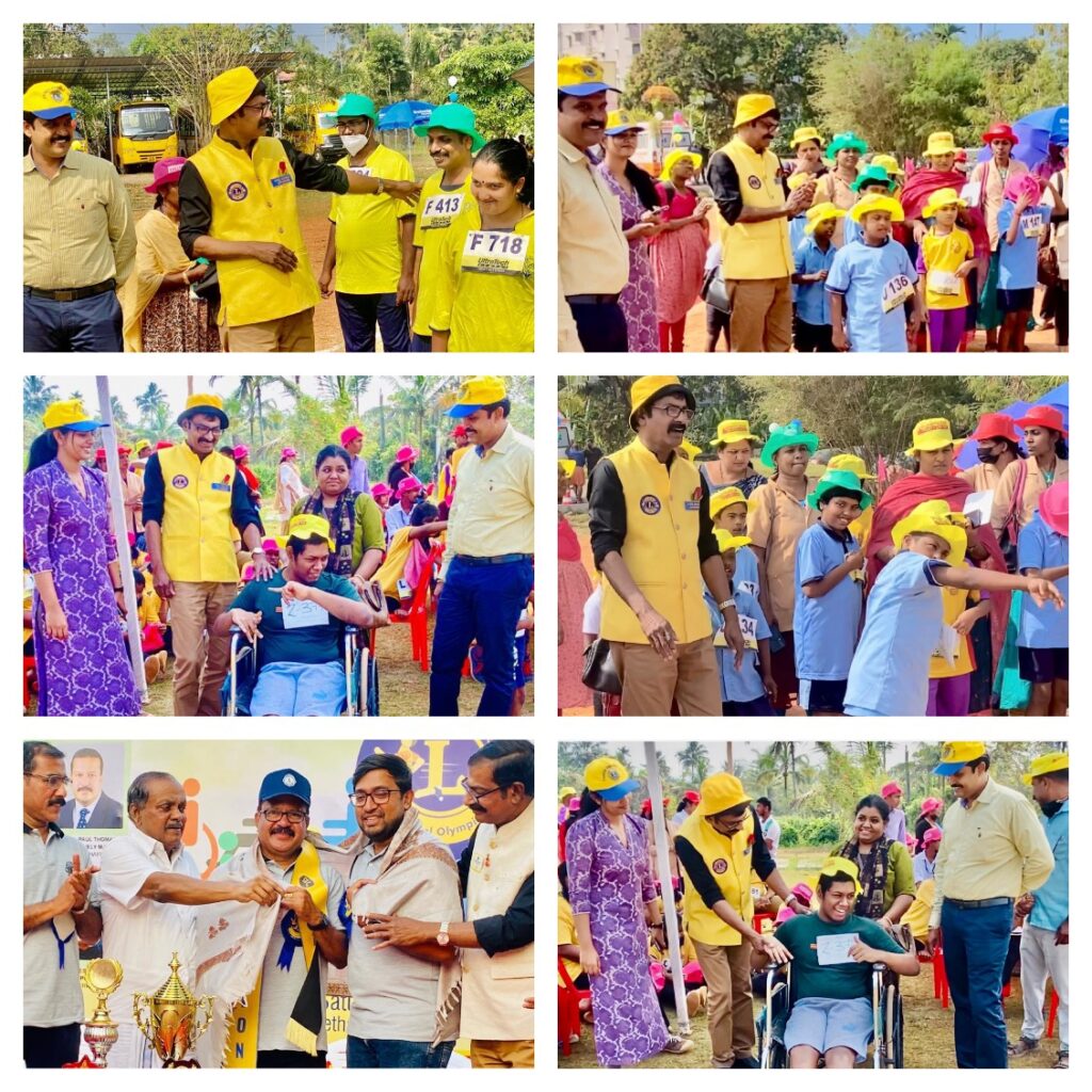 Photo of Lions Special Olympics 2022-23 of District 318D held under the leadership of Lion James Valapila PMJF.Lions Club India, Lions Club International, Lion Club Kerala.Featured by www.jamesvalappila.com and authored by Lion James Valappila PMJF