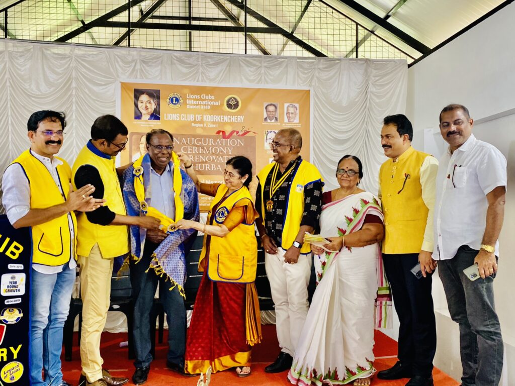 Photo of the inauguration ceremony of the renovated Kasthurba Hall by Lions Club of Koorkenchery.Lions Club India, Lions Club International, Lion Club Kerala.Featured by www.jamesvalappila.com and authored by Lion James Valappila PMJF