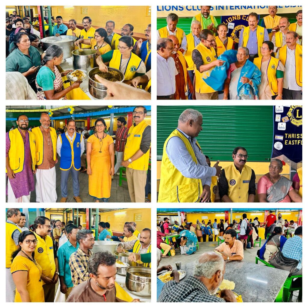 Photo of the 12th Day of Lions Manna Hunger Free City by Lions Club of East fort Thrissur .Lion Club Kerala.Featured by www.jamesvalappila.com and authored by Lion James Valappila PMJF