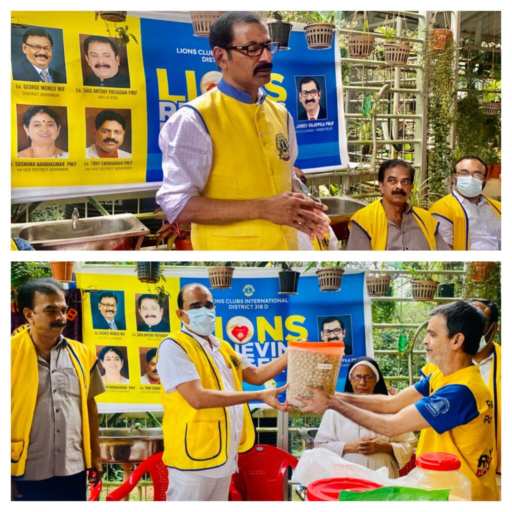 Photo of 524th Lions Relieving Hunger Project Food Kit Distribution.Lions Club of Guruvayur conducts the 524th Day, part of the Lions Relieving Hunger Project led by Lion James Valappila PMJF District 318D, contributing significantly to the Relieving Hunger Project Kerala.Lion Club Kerala.Featured by www.jamesvalappila.com and authored by Lion James Valappila PMJF
