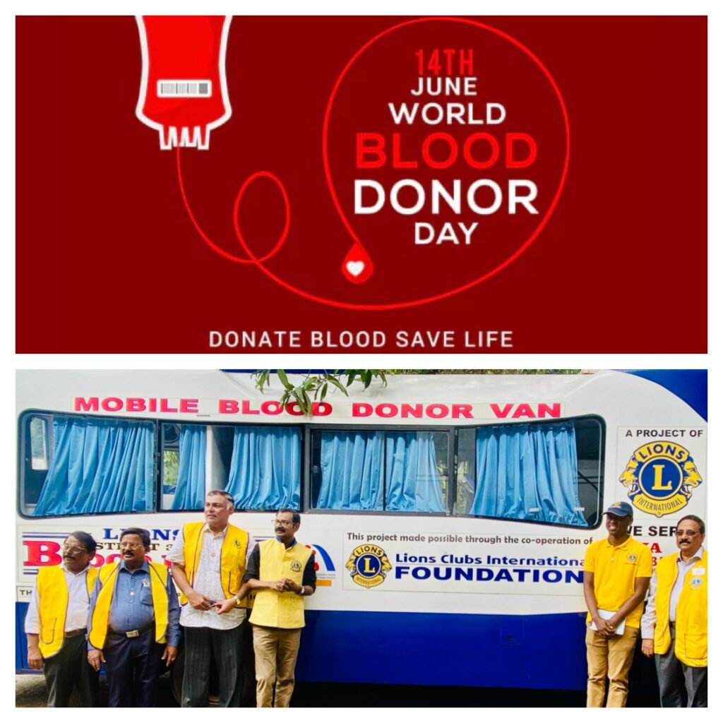 Photo of World Blood Donor Day observation by Lions Club District 318D.Lion Club Kerala.Featured by www.jamesvalappila.com and authored by Lion James Valappila PMJF
