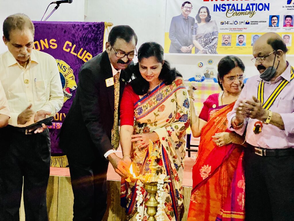 Photo of Lions Installation Ceremony at Engandiyur .Lion Club Kerala.Featured by www.jamesvalappila.com and authored by Lion James Valappila PMJF