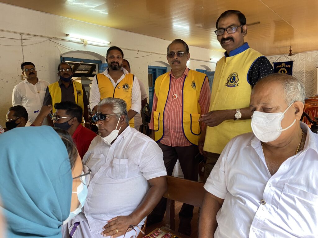 Photo of Lions Eye Camp by Lions Club of Perinchery as a part of the Lions Vision Project.Lion Club Kerala.Featured by www.jamesvalappila.com and authored by Lion James Valappila PMJF