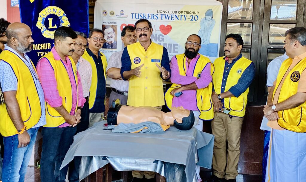 Image of The Lions Club and Darshanna Society conducted "ജനമുന്നേറ്റ യാത്ര" as part of the Lions Service Project, guided by Lion James Valappila PMJF, District 318D, fostering community engagement and social progress. The Lions Club of Trichur Tuskers Twenty-20 conducted a CPR Training Program as part of a Lions Service Project, guided by Lion James Valappila PMJF, District 318D, empowering the community with life-saving skills.Lions Club Project ,District 318d,Lions District 318d,
Lions Club India
Lions Club India,
Lions Club Kerala,
Lions Club Activities Project,Lions Childhood Cancer Project,
Lions Club Environment Project,
Lions Vision ProjectLion Club Kerala.Featured by www.jamesvalappila.com and authored by Lion James Valappila PMJF