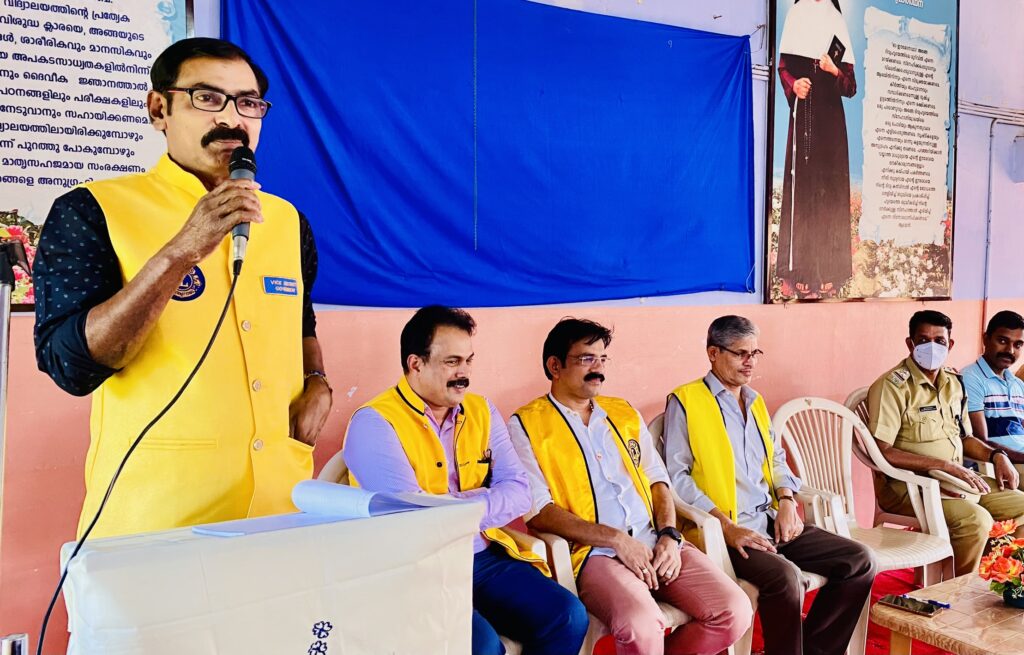 Image of The Lions Club of Trichur Royal conducted National Road Safety Week Projects, guided by Lion James Valappila PMJF, District 318D, fostering safety and awareness for a safer community.Lions Club Project ,District 318d,Lions District 318d,
Lions Club India
Lions Club India,
Lions Club Kerala,
Lions Club Activities Project,Lions Childhood Cancer Project,
Lions Club Environment Project,
Lions Vision ProjectLion Club Kerala.Featured by www.jamesvalappila.com and authored by Lion James Valappila PMJF