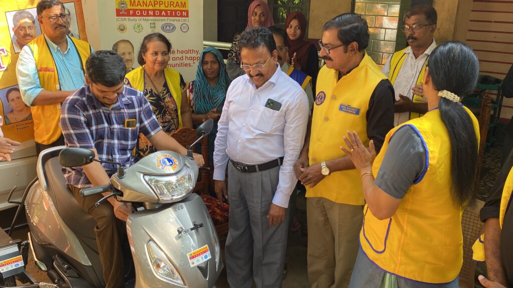 Image of The Lions Club of Valappad distributed two-wheelers with support wheels as a service project, guided by Lion James Valappila PMJF, District 318D, fostering community support and well-being.The Lions Club Guruvayur Temple City conducted a Service Project, guided by Lion James Valappila PMJF, District 318D, fostering community support and well-being.Lions Club Project ,District 318d,Lions District 318d,
Lions Club India
Lions Club India,
Lions Club Kerala,
Lions Club Activities Project,Lions Childhood Cancer Project,
Lions Club Environment Project,
Lions Vision Project.Lion Club Kerala.Featured by www.jamesvalappila.com and authored by Lion James Valappila PMJF