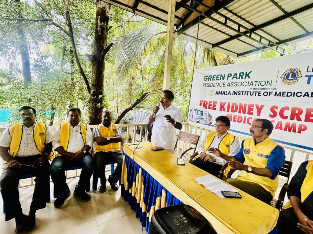 image of The Lions Club of Trichur, in collaboration with the Green Park Residence Association, organized a remarkable free kidney screening medical camplions club projects