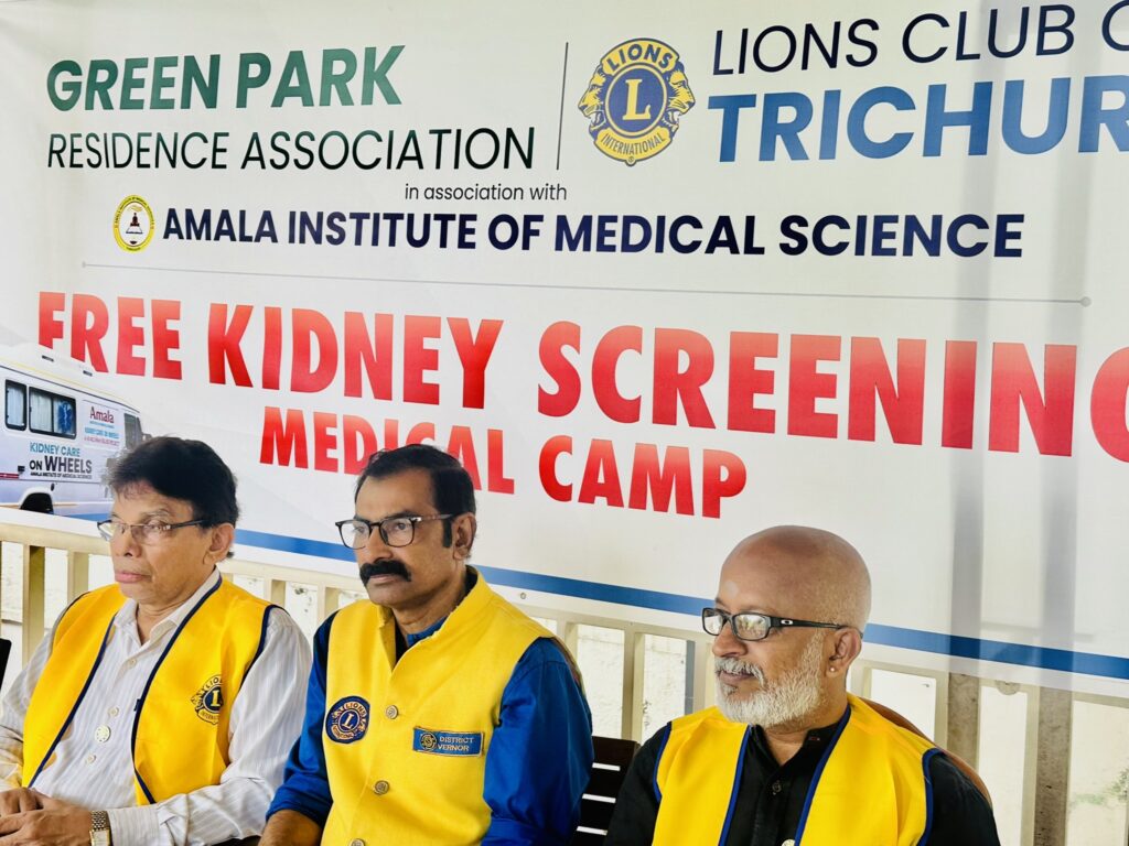 image of The Lions Club of Trichur, in collaboration with the Green Park Residence Association, organized a remarkable free kidney screening medical camplions club projects