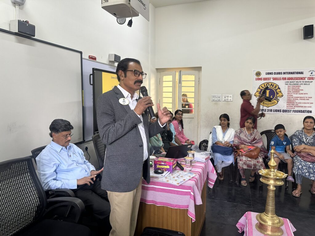 IMAGE OF The Lions Club of International organised Lions Quest, skills for adolescence, as part of the Lions service project led by Lion District Governor James Valappila.The Lions Club of International organised Lions Quest, skills for adolescence, as part of the Lions service project led by Lion District Governor James Valappila.lions club projects