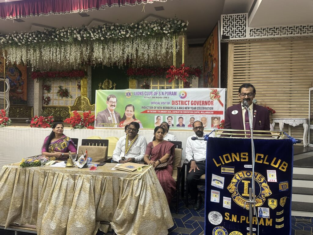 image of The Lions Club of S N Puram organized official visit of District Governor James Valappila and new Lion members induction. The Lions members celebrated Christmas & New Year as part of the Lions Service Project led by Lion District Governor James Valappila PMJF.lions club projects
Lions Club Vision Project
Lions Club Cancer Project
Lion club Environment Project
Lions Club Diabetes Project
Lions Relieving Hunger Project
Lions Club Vision Projects
Lions Club Cancer Projects
Lion club Environment Projects
Lions Club Diabetes Projects
Lions Relieving Hunger Projects
Vision Project Lions Club
Cancer Project Lions Club
Environment Project Lion club
Diabetes Project Lions Club
Relieving Hunger Project Lions
Lions Cancer Projects
Lion Environment Projects
Lions Diabetes Projects
Lions Hunger Projects
Vision Project Lions
Cancer Project Lions
Environment Project Lion
Diabetes Project Lions
Hunger Project Lions
Lions Hunger ProjectLion Club Kerala.Featured by www.jamesvalappila.com and authored by Lion James Valappila PMJF