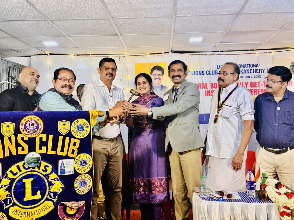 image of The Installation & Induction Ceremony of the Lions Club of Wadakkanchery (Cochin) in Lions International District 318D, Region 7, Zone 1 marked the beginning of a new service year, welcoming new office bearers and members who are committed to living the Lions motto, "We Serve."Lions Club International Hunger Projects