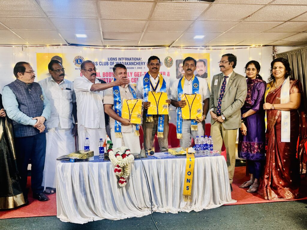 image of The Installation & Induction Ceremony of the Lions Club of Wadakkanchery (Cochin) in Lions International District 318D, Region 7, Zone 1 marked the beginning of a new service year, welcoming new office bearers and members who are committed to living the Lions motto, "We Serve."Lions Club International Hunger Projects